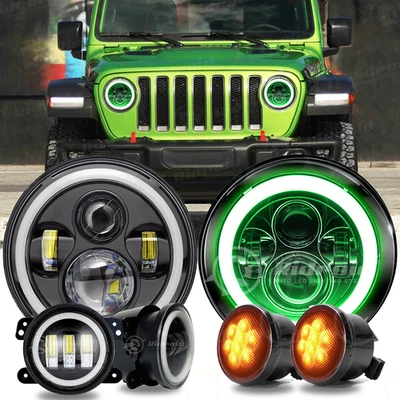 Combo de faros antiniebla LED de 7" para Jeep Wrangler JK 2007-2018 Foto 1 de 4
