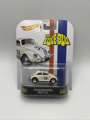 VW BEETLE * HERBIE THE LOVE BUG * 2014 Hot Wheels Retro Entertainment Series 1:64 Foto 1 de 4
