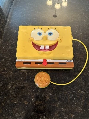 VTech SpongeBob SquarePants 15 Activity Educational Laptop 2008 TESTED - Image 1 of 4