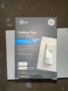 GE Cync Alexa Google Wi-Fi Smart Ceiling Fan Switch NEW - Picture 1 of 4