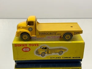 DINKY TOYS 419 LEYLAND COMET CEMENT WAGON -YELLOW L14.5cm- GOOD IN BOX - 119 - Picture 1 of 10