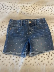 Cat & Jack Girls Shorts Size L(10/12) Heart Pattern Super Stretch - Picture 1 of 11