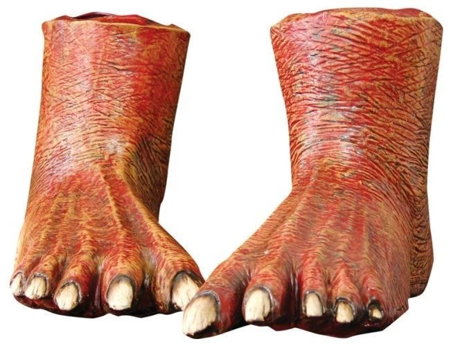 FEET COVERS LATEX FULL SIZE DEVIL PAIR - Image 1 of 1