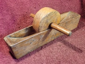 ANTIQUE 1700/1800-s HANDMADE WOOD MORTAR MILL PRESS FOLK ART SWEDEN SWEDISH - Picture 1 of 12