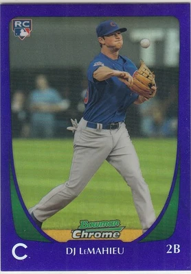 2011 年 Bowman Chrome 选秀紫色折射器 DJ LEMAHIEU RC #56 小熊队 — 第 1/2 张图片