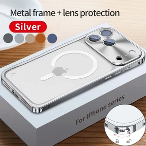 Funda MagSafe magnética de aluminio con marco de metal para iPhone 17 Pro Max Air - Imagen 1 de 26