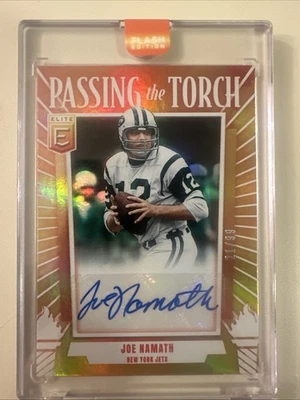 Panini Donruss Elite 2025 Passing the Torch automático/99 #PTS-JNH Jets - Joe Namath Foto 1 de 2