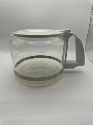 Mr. Coffee 10 Cup Replacement Glass Carafe White Handle and Lid - Image 1 of 4