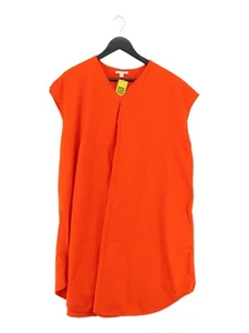 COS Women's Mini Dress L Orange 100% Cotton Short Sleeve Short V-Neck Mini - Picture 1 of 6