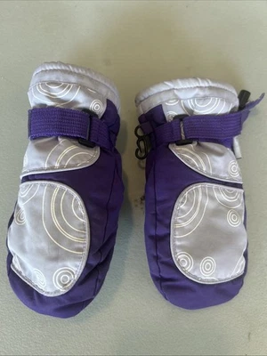 Luvas de neve infantis Thinsulate para meninas tamanho G/XL roxas - Imagem 1 de 2
