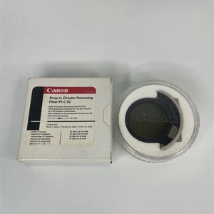 Canon PL-C 52mm Drop-in Circular Polarizing PL-C- 52 Filter w/Box & Case - Picture 1 of 5