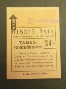 Tages- Vorverkaufsfahrtschein Wien - Bild 1 von 2