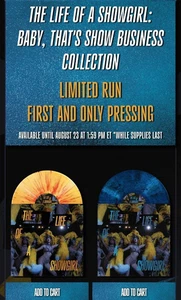 TAYLOR SWIFT THE LIFE OF A SHOWGIRL VINYL SET 2 BOQUET GOLDEN BEACH BLUE presale - Picture 1 of 5