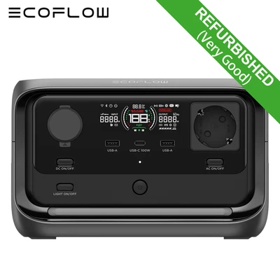 EcoFlow Refurbished RIVER 3 PLUS Tragbare Powerstation 286Wh LFP Solarspeicher - Bild 1 von 4