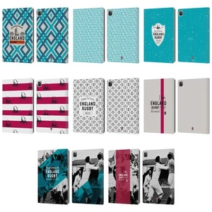 OFFICIAL ENGLAND RUGBY UNION HERITAGE LEATHER BOOK WALLET CASE FOR APPLE iPAD - Picture 1 of 8