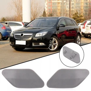 2Pcs Headlight For Opel Insignia 2008-2014 Washer Nozzle Front BumperLeft Black - Picture 1 of 4