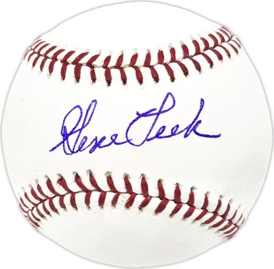 Gene Leek Signed MLB Baseball Cleveland Indians, Angels Beckett #BN13197 - Image 1 of 4