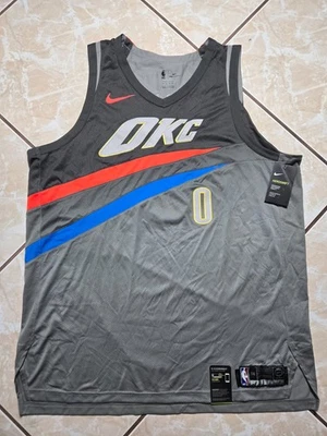 NWT Nike 2017/18 OKC Thunder Russell Westbrook Authentic City Edition Jersey 56 - Image 1 of 4
