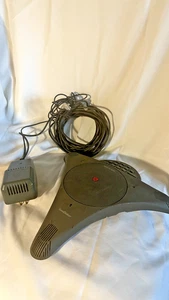 POLYCOM SoundStation Conference Phone 2201-03308-001-F w/ Wall Module Power Cord - Picture 1 of 6