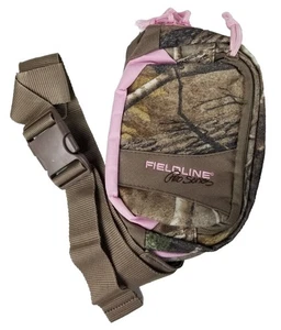 FIELDLINE PRO SERIES Brown & Pink Camo Waist Fanny Pack Womens 3 Zippers VGUG - Picture 1 of 18