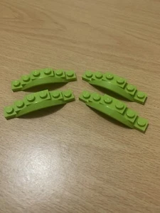 4x Lego Ninjago Lime Vehicle Mudguard 1 1/2x6x1 With Arch Part 62361 - Picture 1 of 1
