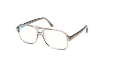 Gafas para hombre Tom Ford FT6058-B 051 masilla cuadrada suave bloque azul Foto 1 de 4