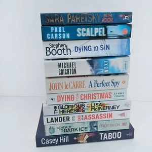 10x Crime Mystery Thriller Mixed Author Book Bundle Stephen Booth Dying To Sin - Picture 1 of 17