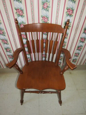 Tell City Cattail Cat Tail ARM Dining Room Chair Andover Maple Wood 8035 - Image 1 of 4