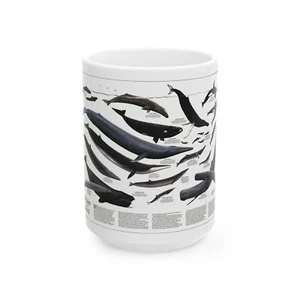 Great Whales of the World (1976) (Map) White Coffee Mug - Picture 1 of 9