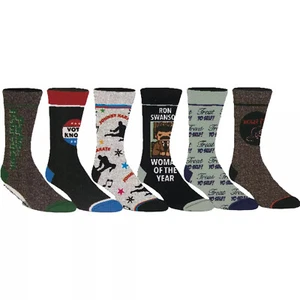 Parks and Recreation Crew-Herrensocken 6 Paar Schuhgröße 8 bis 12 schwarz grau Freizeit - Bild 1 von 8