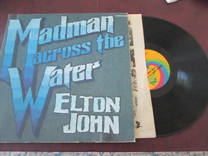 Elton John-Madman Across The Water-LP  Gate- W/Booklet -93120 UNI-plays vg - Picture 1 of 4