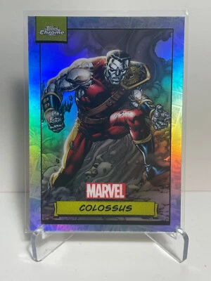 Marvel Topps Chrome Deadpool Colossus Refractor Sleeved Top Loaded FREE BASE - Image 1 of 4