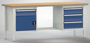 Werkbank 4 Schubladen 1 Tür Ablage für Werkzeug Werkstatt Werkstattschrank - Bild 1 von 1