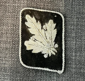 WW2 GERMAN SINGLE ELITE COLLAR TAB MILITARY OFFICER UNIFORM COLLECTIBLE - Picture 1 of 2