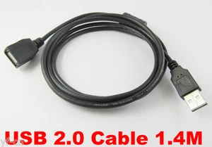 4pcs 1.4M USB 2.0 A Male to A Female M/F Extension Cable Cord For PC Laptop - Picture 1 of 5