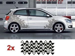 D2 Aufkleber Set Triangle Dreieck Polygon für alle Autos Tuning Sticker Decals - Picture 1 of 2