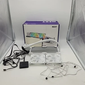 NZXT Kraken 240 RGB 2x120mm AiO Liquid CPU Cooler - Matte White - Afbeelding 1 van 9