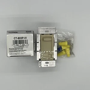 Lutron Dimmer Skylark Contour White CT-603PR-IV - Picture 1 of 7