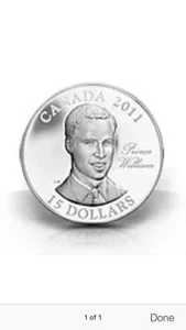 2011 1oz RCM Fine Silver Ultra-High Relief Coin. Prince William of Wales. - Picture 1 of 1
