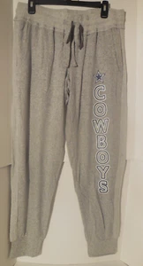New Ladies Dallas Cowboys Grey Joggers Lounge Logo Terry Tri-Blend Pants Med - Picture 1 of 2