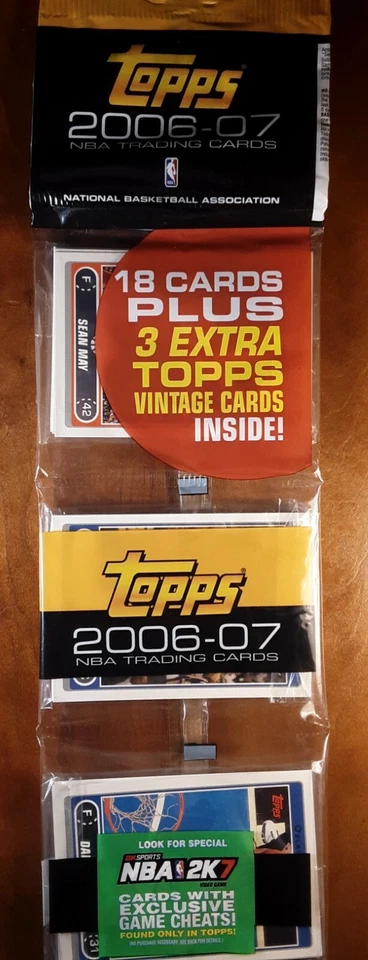 2006-07 Topps Basketball Unopened Rack Pack 21 Cards Vintage