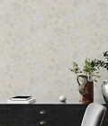 Non Woven Wallpaper Plaster Look Flowers Beige Grey Metallic 39025 2 401 1Qm