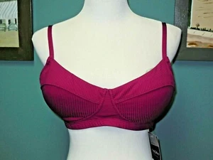 NWT Mossimo Mix & Match Bikini Top Size L Bra Style Strappy Back Thistle Pink - Picture 1 of 9