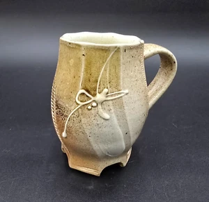 Studio Kunst Keramik Steinzeug Becher Kaffeetasse Fuß Slip Glasur 4" SIGNIERT - Bild 1 von 10