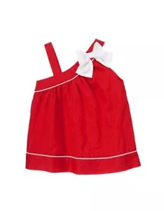 Gymboree PARISIAN AFTERNOON Red Shirt Top White Bow * Sz 7 *NWT - Picture 1 of 1