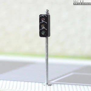 2 x traffic light signal HO OO scale model railroad crossing walk led lamps #SL3 - Picture 1 of 4
