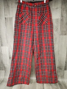 New Collection Plaid Christmas Pants Women's Red Green SMALL - Picture 1 of 11