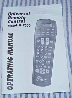 OPERATING MANUAL for StarLight Universal Remote Control SL-7000 - Image 1 of 2