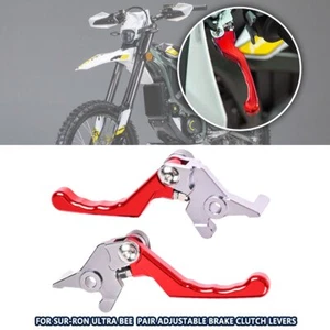 Pair Off-Road E-Bike Adjustable Brake Clutch Lever For Sur Ron Ultra Bee 2023 CT - Imagen 1 de 8
