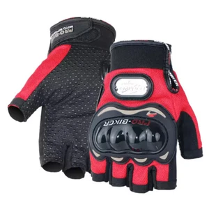XL Red Motorcycle Half Finger Gloves Sportbike Riding Racing Gloves Men Gloves - Picture 1 of 1